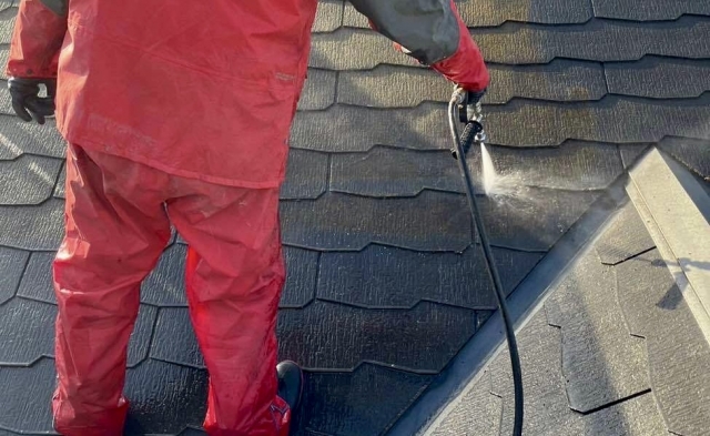 洗浄工事の様子